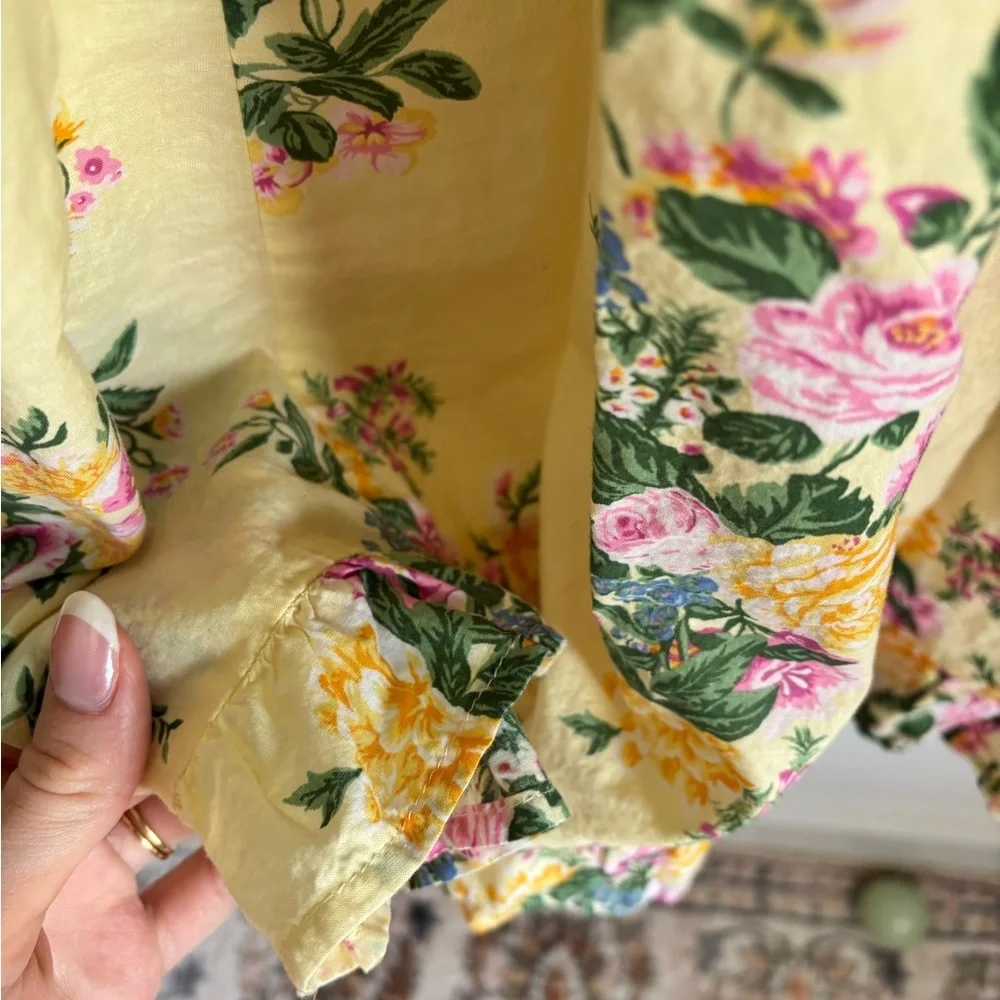 Cottagecore Adonna Floral Button-Down Nightgown 100% cotton in size small - Picture 7 of 11